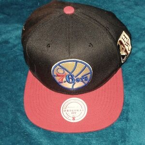 Men's Mitchell & Ness Black/Red philadelphia 76ers